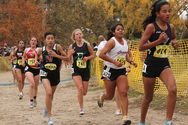 2009 CIF XC Girls D4-042.JPG - 2009 California CIF Cross Country Championships, Woodward Park, Fresno, California